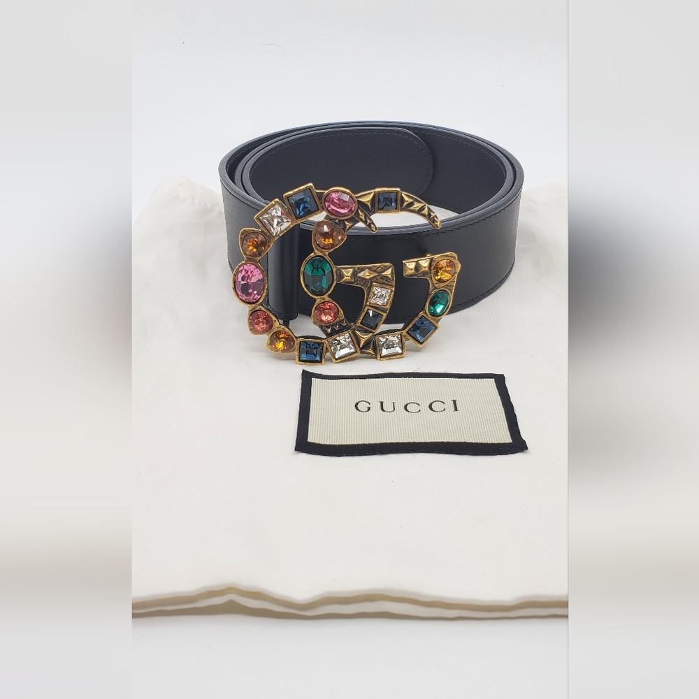 Gucci Rhinestone Belt - Picture 1 of 12